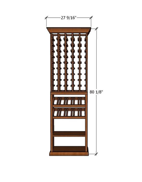 2-Foot Wine Cellar Rack – 75 Bottle Capacity Wine Racks Wine Coolers Empire