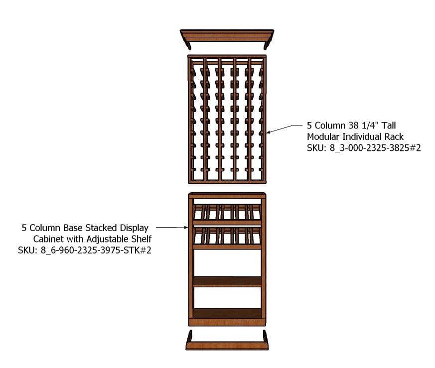 2-Foot Wine Cellar Rack – 75 Bottle Capacity Wine Racks Wine Coolers Empire