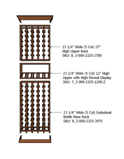 2-Foot Wine Cellar Rack – 90 Bottle Capacity Wine Racks Wine Coolers Empire