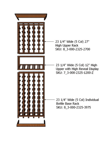 2-Foot Wine Cellar Rack – 90 Bottle Capacity Wine Racks Wine Coolers Empire