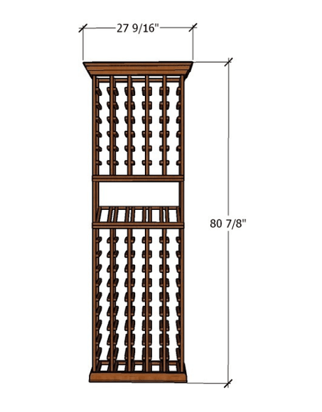2-Foot Wine Cellar Rack – 90 Bottle Capacity Wine Racks Wine Coolers Empire
