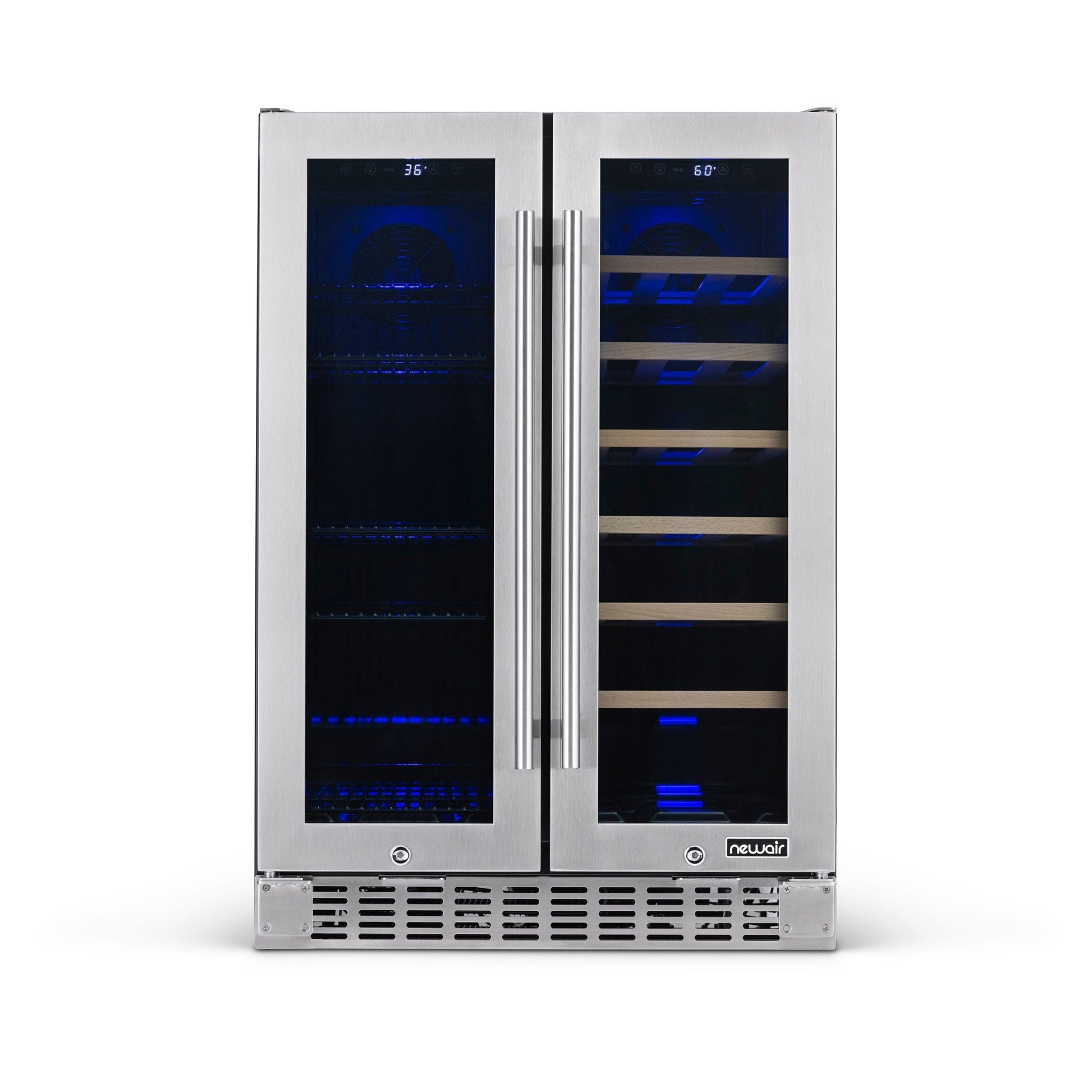 NewAir 24” Built-In 58-Can Dual Zone Beverage Fridge NWB080SS00