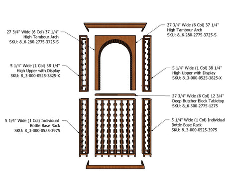 3-Foot Wine Cellar Rack – 100 Bottle Capacity Wine Racks Wine Coolers Empire