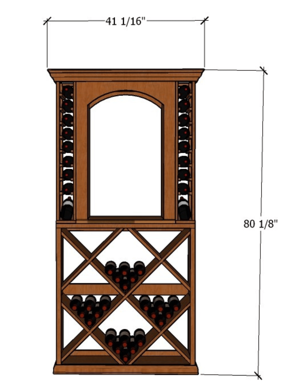 3-Foot Wine Cellar Rack – 128 Bottle Capacity | Compact Luxury for Wine Collectors Wine Racks Wine Coolers Empire