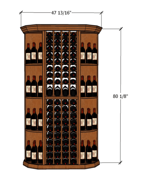 4-Foot Wine Cellar Rack – 120 Bottle Capacity | Compact Elegance for Wine Enthusiasts Wine Racks Wine Coolers Empire