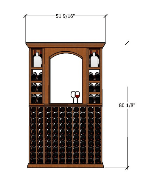 4-Foot Wine Cellar Rack – 124 Bottle Capacity Wine Racks Wine Coolers Empire
