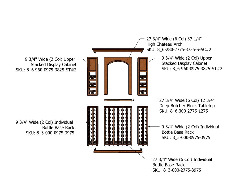 4-Foot Wine Cellar Rack – 124 Bottle Capacity Wine Racks Wine Coolers Empire