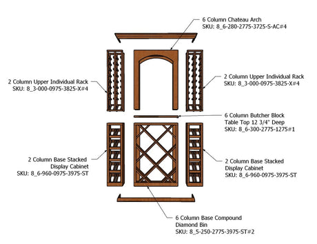 4-Foot Wine Cellar Rack – 134 Bottle Capacity Wine Racks Wine Coolers Empire