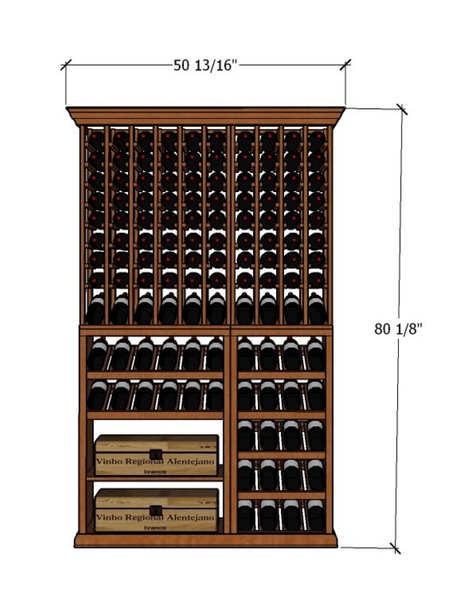 4-Foot Wine Cellar Rack – 140 Bottle Capacity | Wine Storage Solution Wine Racks Wine Coolers Empire