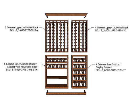 4-Foot Wine Cellar Rack – 140 Bottle Capacity | Wine Storage Solution Wine Racks Wine Coolers Empire