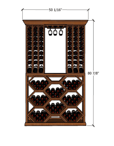 4-Foot Wine Cellar Rack – 179 Bottle Capacity | High-Capacity Wine Storage Wine Racks Wine Coolers Empire