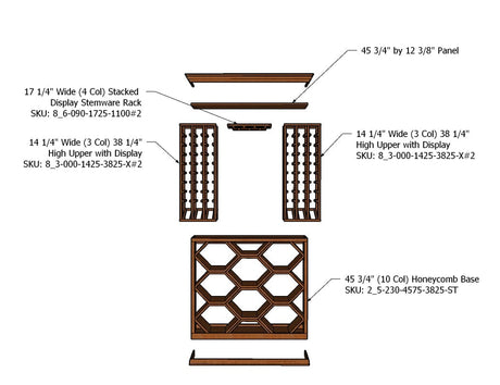 4-Foot Wine Cellar Rack – 179 Bottle Capacity | High-Capacity Wine Storage Wine Racks Wine Coolers Empire