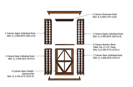 5-Foot Wine Cellar Rack – 148 Bottle Capacity | Elegant Compact Wine Storage Wine Racks Wine Coolers Empire