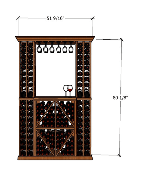 5-Foot Wine Cellar Rack – 148 Bottle Capacity | Elegant Compact Wine Storage Wine Racks Wine Coolers Empire