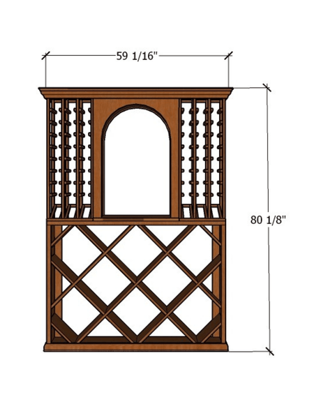 5-Foot Wine Cellar Rack - 210 Bottle Capacity | Premium Wine Storage Solution Wine Racks Wine Coolers Empire