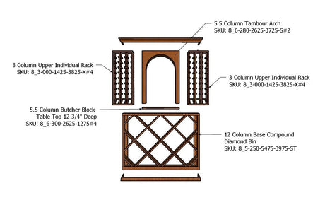 5-Foot Wine Cellar Rack - 210 Bottle Capacity | Premium Wine Storage Solution Wine Racks Wine Coolers Empire