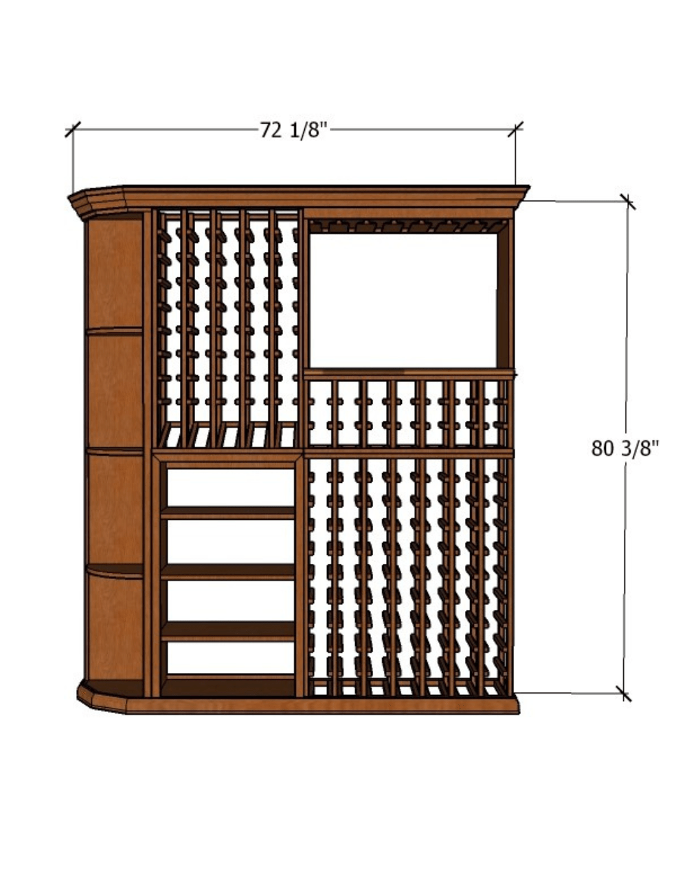 6 Foot RediCellar Wine Cellar: 216 Bottle Capacity Handcrafted Storage Wine Racks Wine Coolers Empire