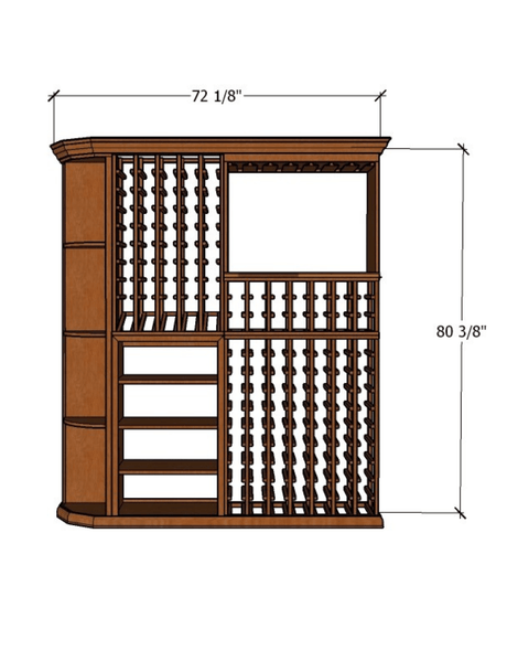 6 Foot RediCellar Wine Cellar: 216 Bottle Capacity Handcrafted Storage Wine Racks Wine Coolers Empire