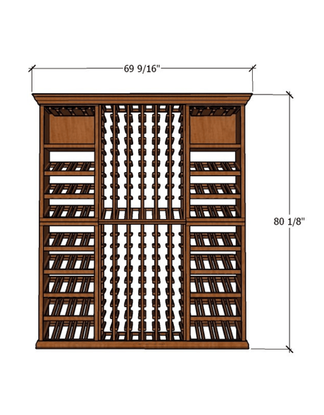 6 Foot Wine Cellar - 208 Bottle Capacity Wine Racks Wine Coolers Empire