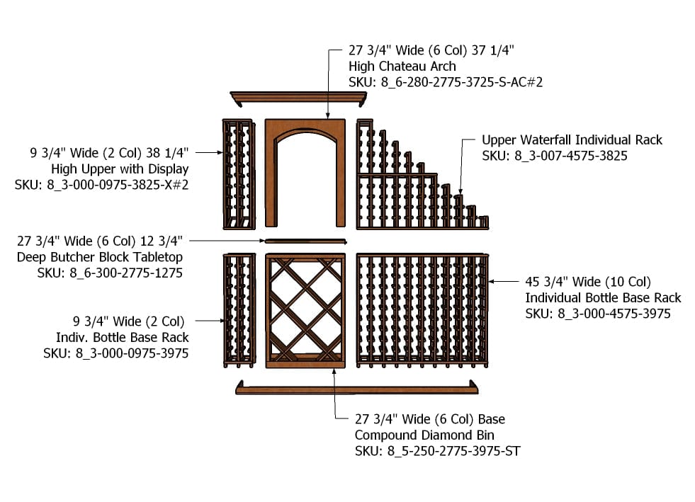 7 Foot RediCellar Wine Cellar – 280 Bottle Capacity Wine Racks Wine Coolers Empire
