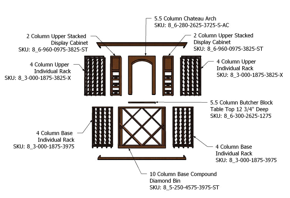 7 Foot RediCellar Wine Cellar – 306 Bottle Capacity Wine Racks Wine Coolers Empire