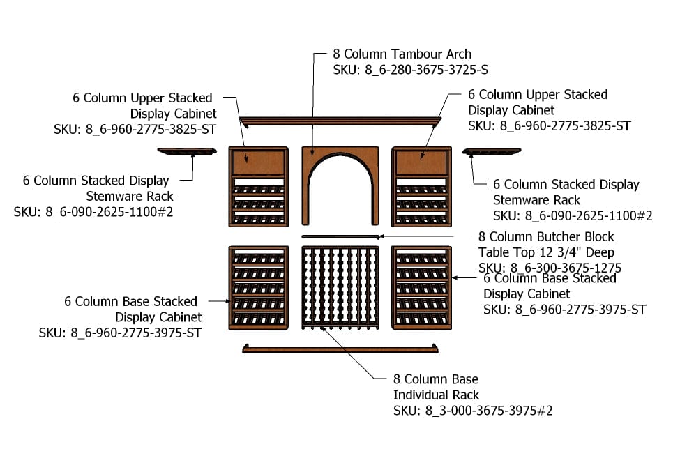 8 Foot RediCellar Wine Cellar – 226 Bottle Capacity Wine Racks Wine Coolers Empire