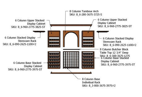8 Foot RediCellar Wine Cellar – 226 Bottle Capacity Wine Racks Wine Coolers Empire