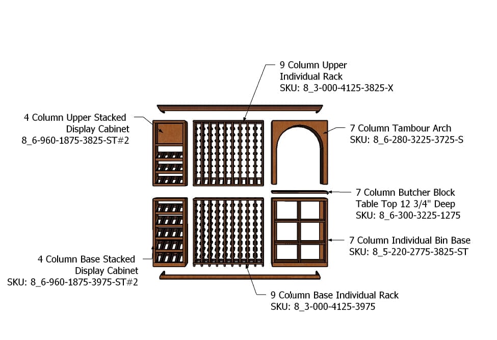 8 Foot RediCellar Wine Cellar – 323 Bottle Capacity Wine Racks Wine Coolers Empire