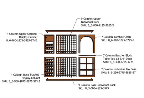 8 Foot RediCellar Wine Cellar – 323 Bottle Capacity Wine Racks Wine Coolers Empire