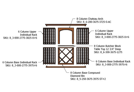 8 Foot RediCellar Wine Cellar – 336 Bottle Capacity Wine Coolers Empire