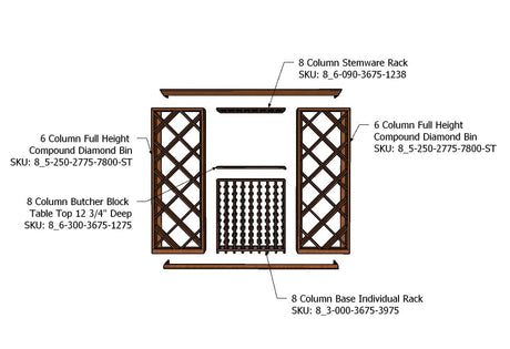 8 Foot RediCellar Wine Cellar – 390 Bottle Capacity Wine Racks Wine Coolers Empire
