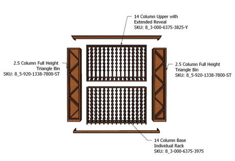 8 Foot Wine Cellar - 420 Bottle Capacity Wine Racks Wine Coolers Empire