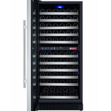 Allavino 121 Bottle  FlexCount II Tru-Vino Dual Zone Stainless Steel Left Hinge Wine Cooler VSWR121-2SL20 Wine Coolers VSWR121-2SL20 Wine Coolers Empire