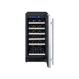 Allavino 15" Wide FlexCount II Tru-Vino 30 Bottle Single Zone Right Hinge Wine Refrigerator  VSWR30-1SR20 Wine Coolers VSWR30-1SR20 Wine Coolers Empire