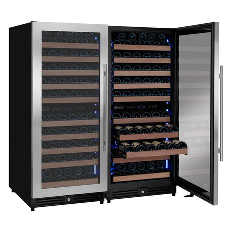 Allavino 238 Bottle 4-Zone Wine Refrigerator – Built-In Stainless Steel Wine Fridge Wine Coolers 2X-VSW11955D-2S Wine Coolers Empire