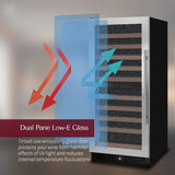 Allavino 238 Bottle 4-Zone Wine Refrigerator – Built-In Stainless Steel Wine Fridge Wine Coolers 2X-VSW11955D-2S Wine Coolers Empire