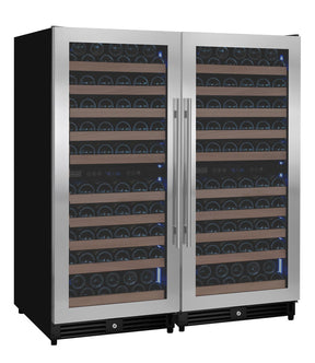 Allavino 238 Bottle 4-Zone Wine Refrigerator – Built-In Stainless Steel Wine Fridge Wine Coolers 2X-VSW11955D-2S Wine Coolers Empire