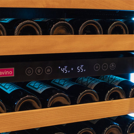 Allavino 238 Bottle 55" Tall Dual Zone Stainless Steel Wine Refrigerator Wine Coolers 2X-VSW11955S-1S Wine Coolers Empire