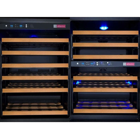 Allavino FlexCount 112 Bottle Three Zone Black Wine Fridge 3Z-VSWR5656-BWT Wine Coolers 3Z-VSWR5656-BWT Wine Coolers Empire