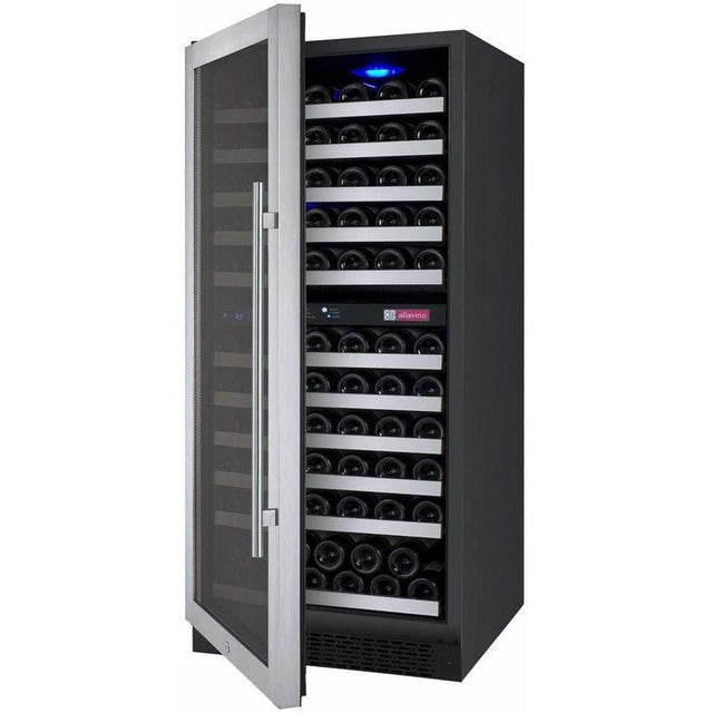 Allavino FlexCount 121 Bottle Dual Zone Left Hinge Wine Fridge VSWR121-2SSLN Wine Coolers VSWR121-2SSLN Wine Coolers Empire