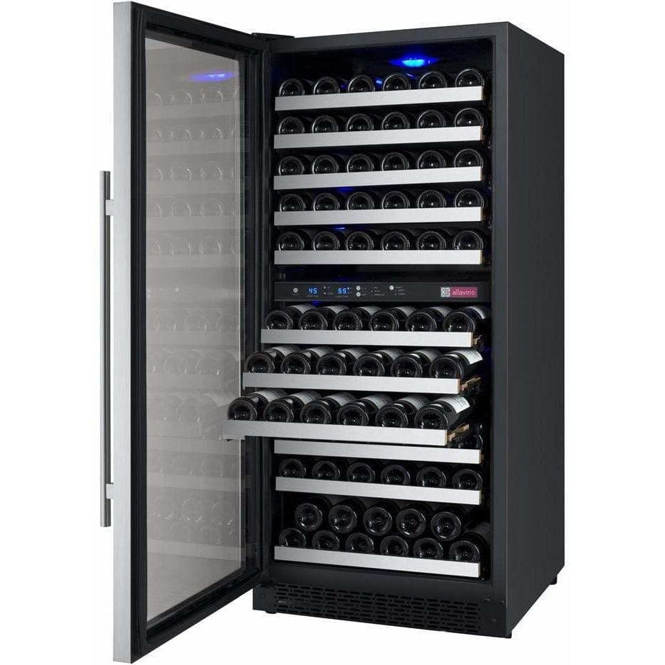 Allavino FlexCount 121 Bottle Dual Zone Left Hinge Wine Fridge VSWR121-2SSLN Wine Coolers VSWR121-2SSLN Wine Coolers Empire