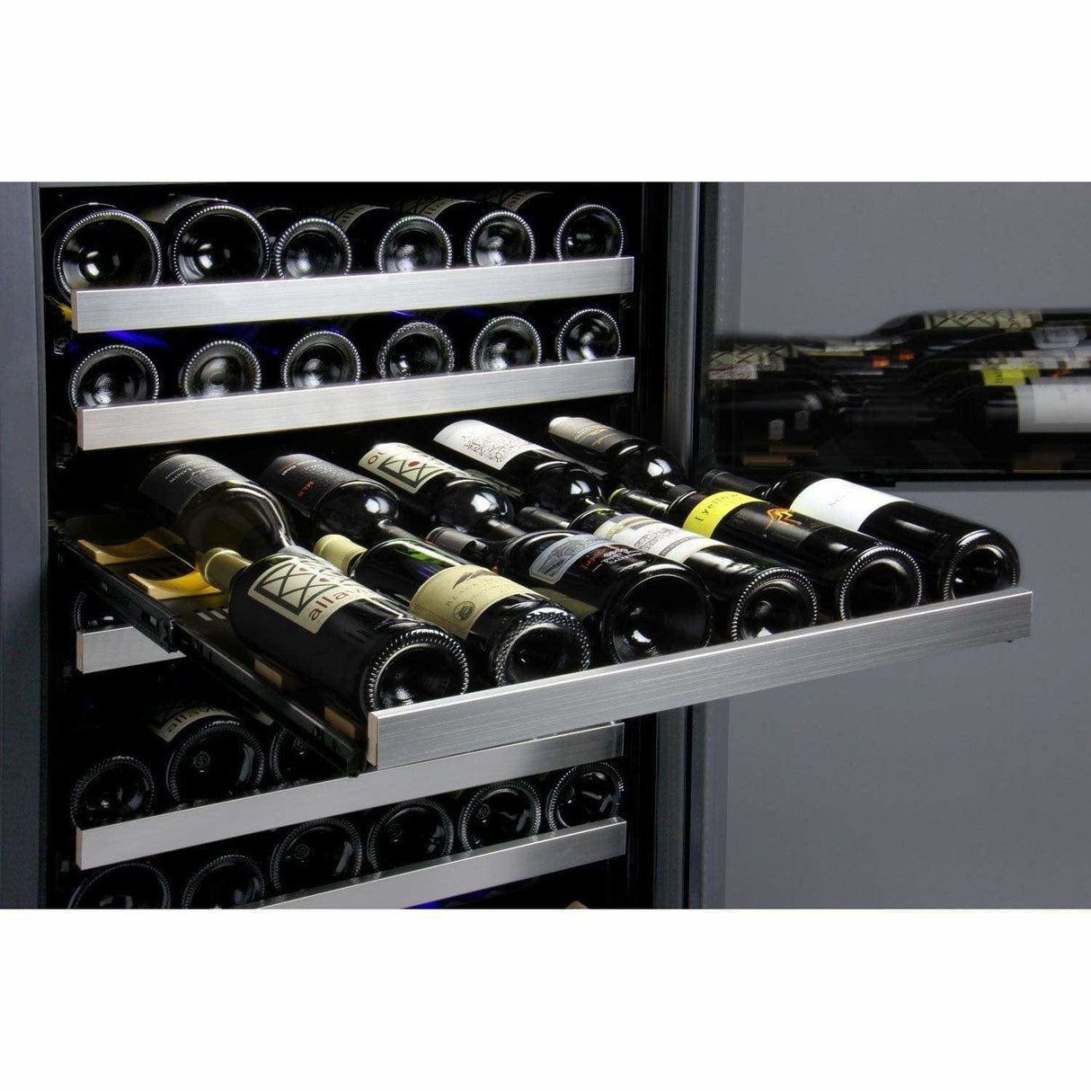 Allavino FlexCount 121 Bottle Two Zone Right Hinge Wine Fridge VSWR121-2SSRN Wine Coolers VSWR121-2SSRN Wine Coolers Empire