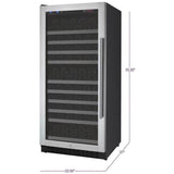 Allavino FlexCount 128 Bottle Single Zone Left Hinge Wine Fridge VSWR128-1SSLN Wine Coolers VSWR128-1SSLN Wine Coolers Empire