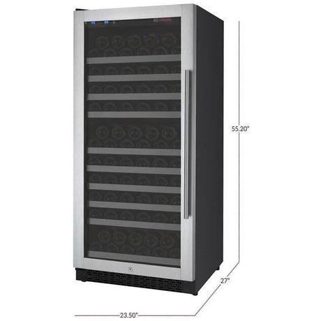 Allavino FlexCount 128 Bottle Single Zone Left Hinge Wine Fridge VSWR128-1SSLN Wine Coolers VSWR128-1SSLN Wine Coolers Empire