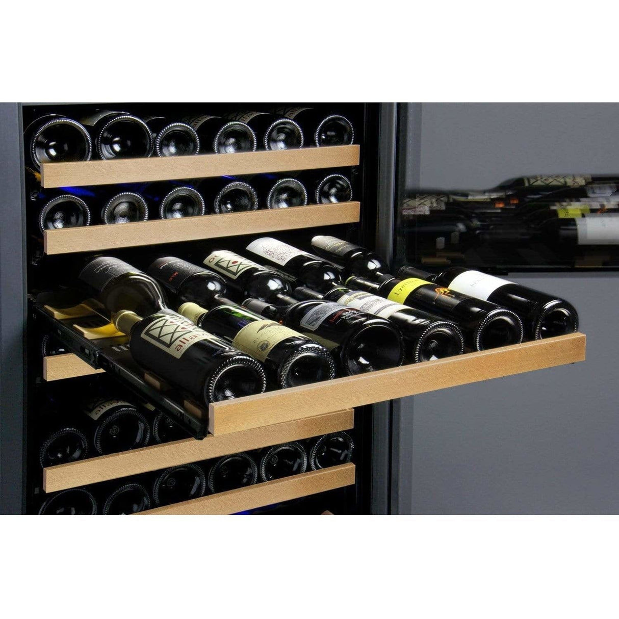 Allavino FlexCount 172 Bottle Dual Zone Black Door Left Hinge Wine Fridge VSWR172-2BWLN Wine Coolers VSWR172-2BWLN Wine Coolers Empire