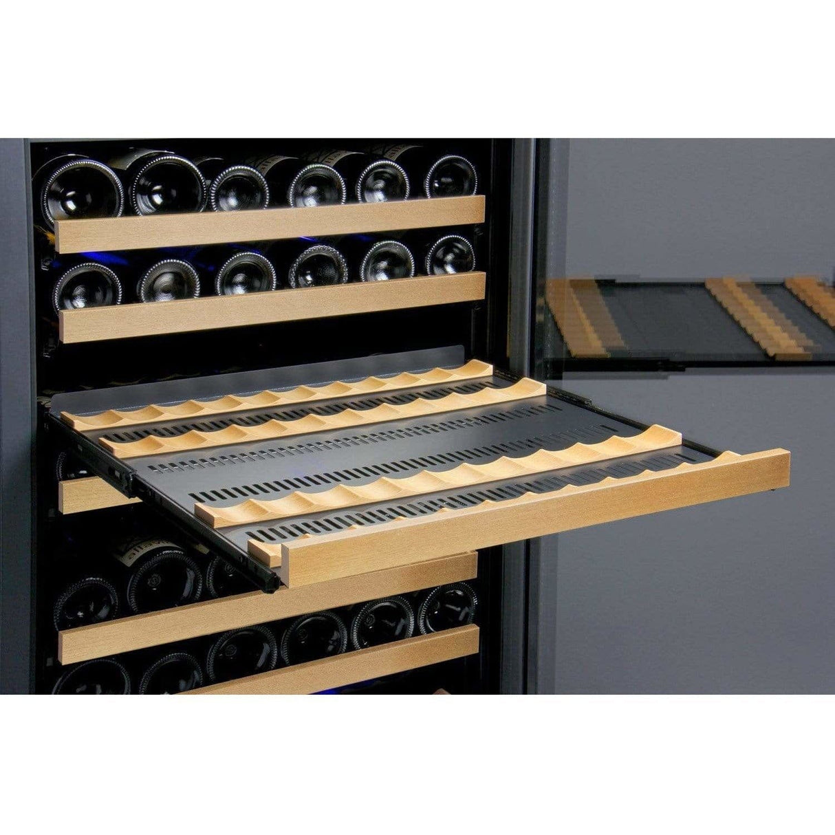 Allavino FlexCount 172 Bottle Dual Zone Black Door Left Hinge Wine Fridge VSWR172-2BWLN Wine Coolers VSWR172-2BWLN Wine Coolers Empire