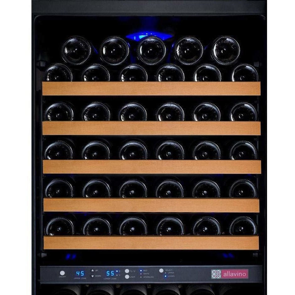 Allavino FlexCount 172 Bottle Dual Zone Black Door Left Hinge Wine Fridge VSWR172-2BWLN Wine Coolers VSWR172-2BWLN Wine Coolers Empire