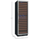 Allavino FlexCount 172 Bottle Dual Zone Stainless Steel Right Hinge Wine Fridge YHWR172-2SWRN Wine Coolers YHWR172-2SWRN Wine Coolers Empire