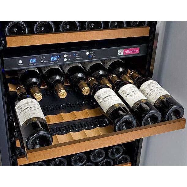 Allavino FlexCount 172 Bottle Two-Zone Black Door Right Hinge Wine Fridge VSWR172-2BWRN Wine Coolers VSWR172-2BWRN Wine Coolers Empire