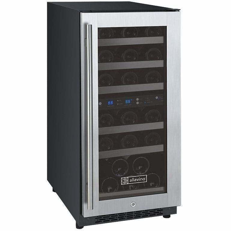 Allavino FlexCount 30 Bottle Dual Zone Right Hinge Wine Fridge VSWR30-2SSRN Wine Coolers VSWR30-2SSRN Wine Coolers Empire